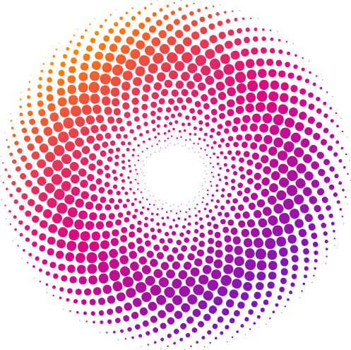 Gradient sunburst decoration