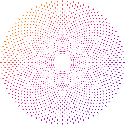 Gradient Pixel Circle Illustration