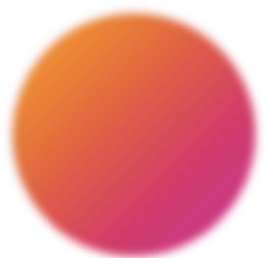 Orange-pink ombre circle