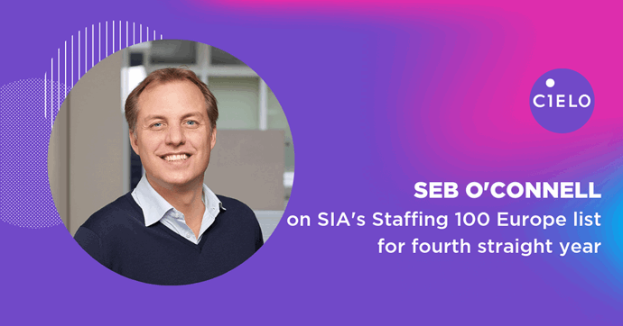 Cielo's Seb O'Connell Named to SIA's "Staffing 100 Europe 2019" List