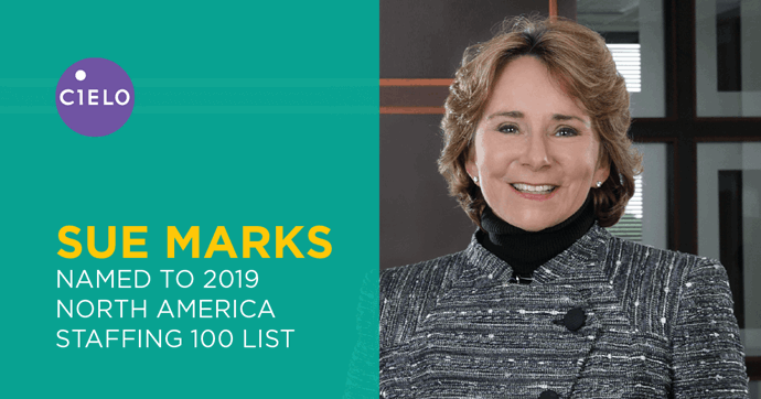 Cielo Founder and CEO Sue Marks Named to SIA's 2019 Staffing 100 List