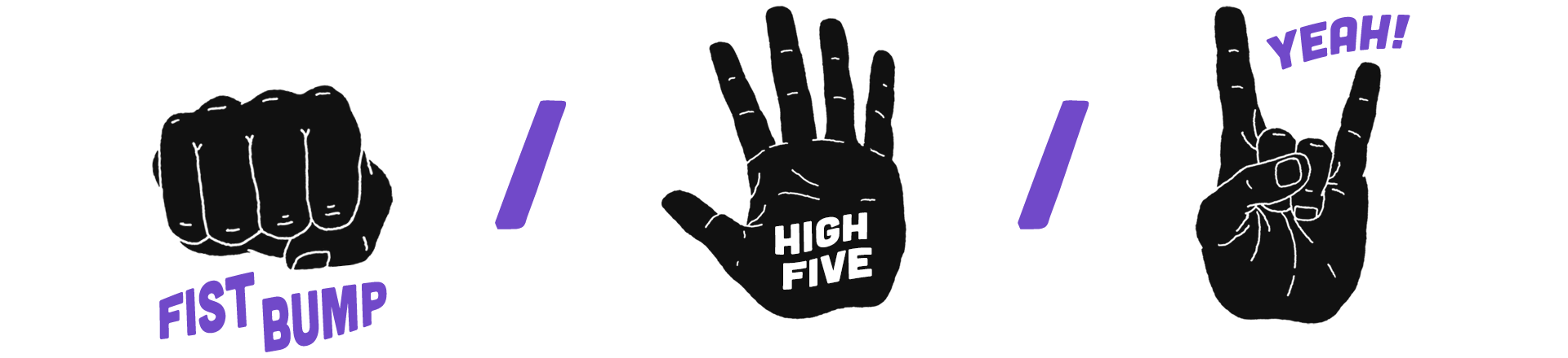 Fist Bump High Five Yeah Logo