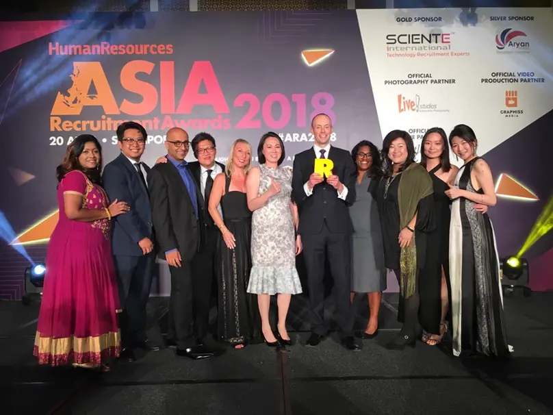 Cielo team celebrates Best RPO Provider recognition at the 2018 Asia Recruitment Awards